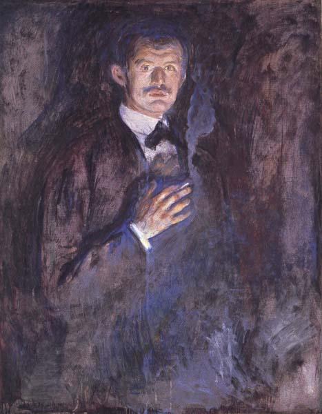 Edvard Munch Self-Portrait with a Cigarette China oil painting art